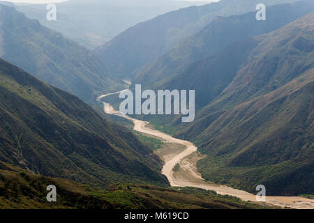 Wandern rund um chicamocha Nationalpark in Kolumbien Stockfoto