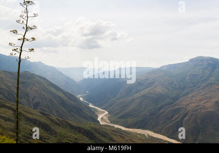 Wandern rund um chicamocha Nationalpark in Kolumbien Stockfoto