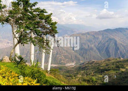 Wandern rund um chicamocha Nationalpark in Kolumbien Stockfoto