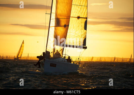 Loco Sailocity beim Round the Island Race Start, Sydney 40 in IRC Division 0 Stockfoto