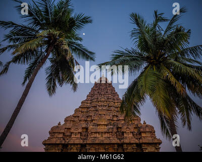 Alte Shiva Tempel von Indien von Rajendra Cholan Sohn des großen Raja Raja Cholan von Chola Dynastie erbaut. Stockfoto