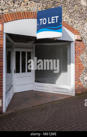 Leer Shop in Salisbury Wiltshire lassen Stockfoto