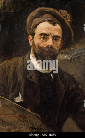 Autorretrato - Selbstportrait 1887 Pradilla Ortiz Francisco, (Zaragoza 1848 Madrid 1921) 19., Jahrhundert, Spanien, Spanisch, Stockfoto