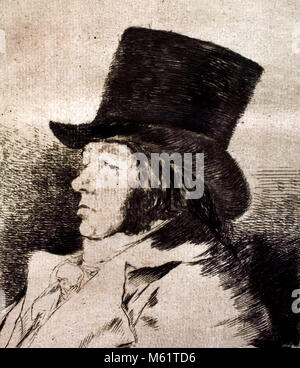 FRANCISCO JOSÉ DE Goya y Lucientes (1746-1828) Spanien, Spanisch (Selbstporträt 1797-1799) Stockfoto