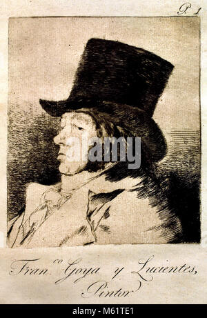 FRANCISCO JOSÉ DE Goya y Lucientes (1746-1828) Spanien, Spanisch (Selbstporträt 1797-1799) Stockfoto