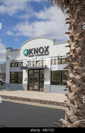 Knox Cannabis Dispensary in Gainesville, Florida. Für die rechtliche Dispens von verschreibungspflichtigen Marihuana für medizinische Zwecke. Eröffnet 2017. Stockfoto