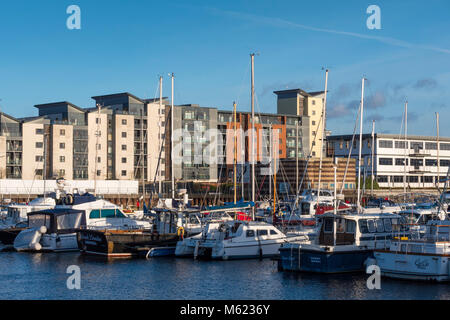 SA 1 Entwicklung Swansea Marina Swansea West Glamorgan Wales Stockfoto