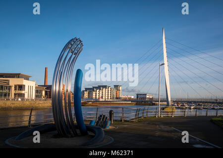 SA 1 Entwicklung Swansea Marina Swansea West Glamorgan Wales Stockfoto