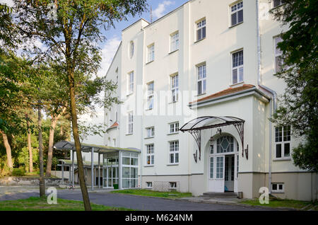 Ehemalige Sanatorium der Jüdischen Vereinigung gegen Tuberkulose" Brijus" (1914), heute Teil der Kujawsko-pomorskie Zentrum für die Behandlung von Lungenkrankheiten Stockfoto