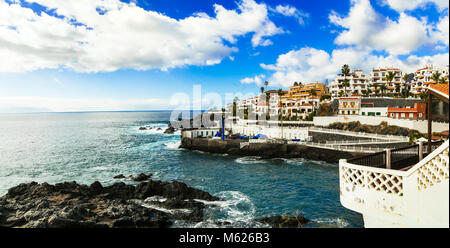 Schöne Puerto de Santiago, Teneriffa, Spanien. Stockfoto