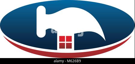 Home Reparatur Logo Design Template Vector Stock Vektor