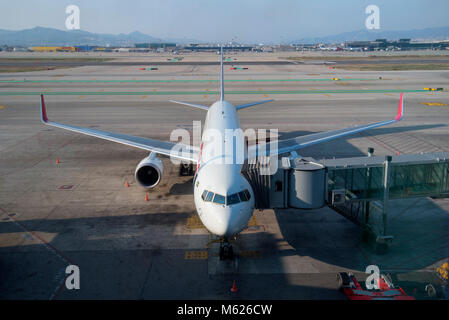 Mit Blick auf den Flughafen Barcelona zur Luftseite