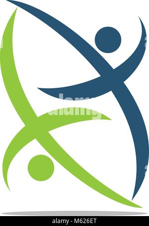 Die menschliche Gesundheit Synergie DNA Stock Vektor