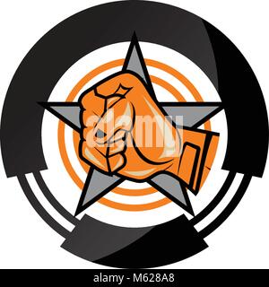 Hand Star Logo Design Template Vector Stock Vektor