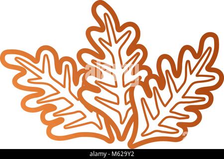 Trockene Blätter Symbol auf weißem Hintergrund bunte Design Vector Illustration Stock Vektor