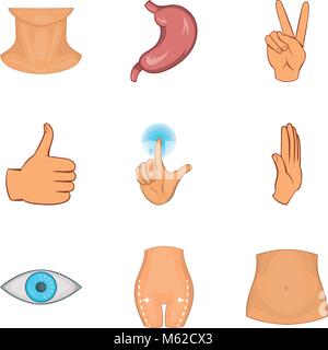 Menschliche Figur Symbole, Cartoon Stil Stock Vektor