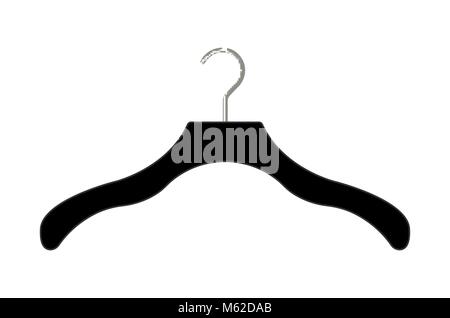 Echte Kleiderbügel auf weißem Hintergrund Stock Vektor