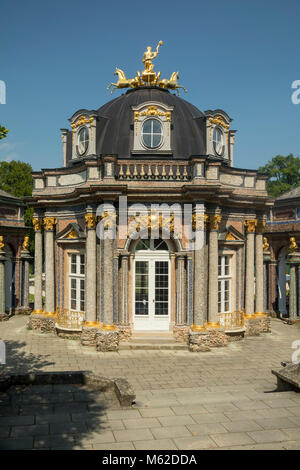 Der Tempel der Sonne, das neue Schloss, die Eremitage (Eremitage), Bayreuth, in einem historischen Park zurückgehend bis 1715 Stockfoto