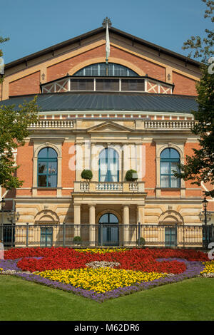 Das Bayreuther Festspielhaus oder Bayreuther Festspiele Theater Oper, Franken, Bayern, Deutschland Stockfoto