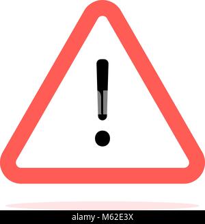 Konventionelle dreieckigen Warnschild mit abgerundeten Ecken Stock Vektor