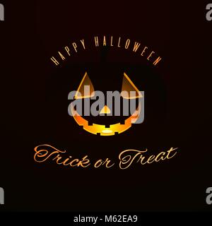 Happy Halloween Grußkarten. Spooky saisonale Abbildung. Trick oder Festlichkeit Schriftzug Stock Vektor