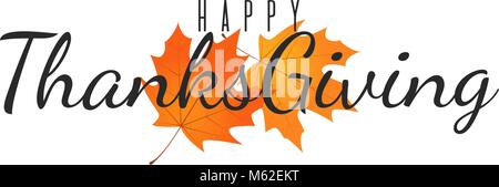 Happy Thanksgiving isoliert Abbildung. Vektor gruss Hintergrund Stock Vektor