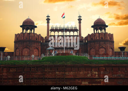 Rote Fort (Lal Qila), Delhi, Indien Stockfoto