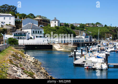 Der Hafen von Ribadeo im Eo-Mündung, in der die Grenze zwischen den Regionen von Galicien und Asturien, im Norden Spaniens Stockfoto