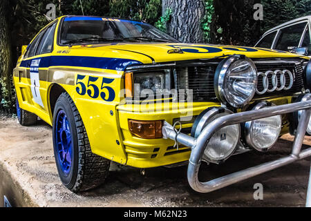 Audi Quattro Rally Car auf Anzeige an das National Motor Museum in Beaulieu Stockfoto