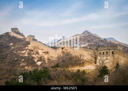 Die große Mauer von China, die Badaling Abschnitt Stockfoto