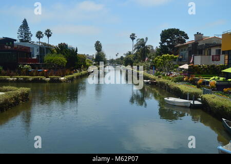 Schöne Venedig Strand Kanäle. Juli 04, 2017. Reisen Landschaft Urlaub. Santa Monica und Venice Beach. Los Angeles, Kalifornien. USA EEUU Stockfoto