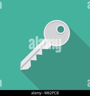 Schlüsselsymbol im flachen Stil. Vector Illustration Stock Vektor