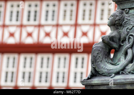 Rathausplatz in Frankfurt Stockfoto