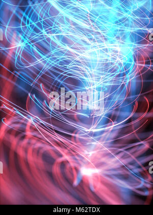 3D-Darstellung der Leitungsverbindungen, abstraktes Bild als Hintergrund zu verwenden. Stockfoto