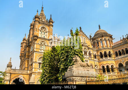 Chhatrapati Shivaji Maharaj Terminus, ein UNESCO-Weltkulturerbe, in Mumbai, Indien Stockfoto
