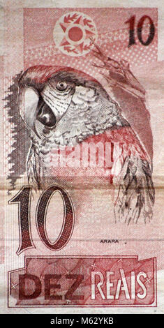 Brasilien 10 10 reale Bank Note Stockfoto