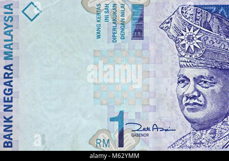 Malaysia 1 Ringgit Bank Note Stockfoto