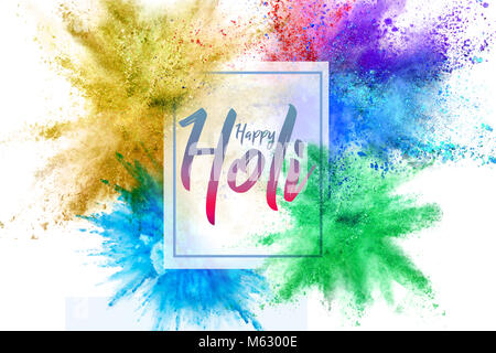 Holi-Festival der Farben - Abstrakte Multi-color Pulver explosion Stockfoto