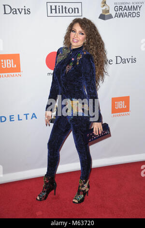 Clive Davis und Recording Academy Pre-GRAMMY Gala im Sheraton New York - Roter Teppich Anreise mit: Thalia Wo: New York, New York, United States Wenn: 28 Jan 2018 Credit: Ivan Nikolov/WENN.com Stockfoto