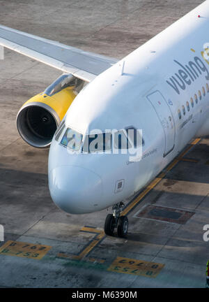 Mit Blick auf den Flughafen Barcelona zur Luftseite Stockfoto