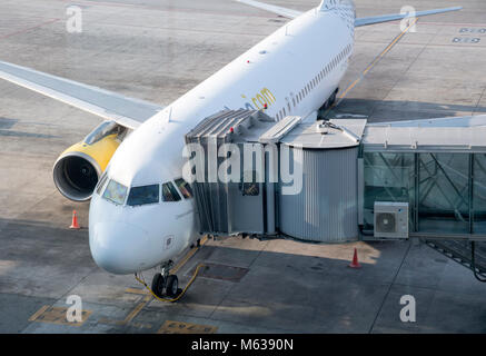 Mit Blick auf den Flughafen Barcelona zur Luftseite Stockfoto