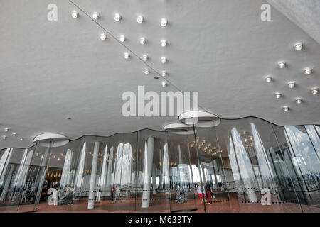 Aussichtsplattform Plaza der Elbphilharmonie. Stockfoto