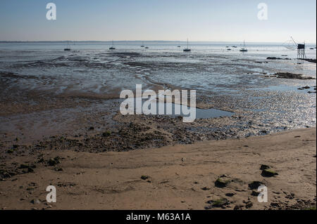 Saint Nazaire, der Strand bei Ebbe. Frankreich Stockfoto