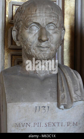 Kopf-Büste im Vatikan Museum, Vatikanstadt, Rom, Italien. Stockfoto