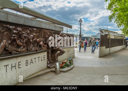 Teil der Schlacht um England Memorial in London von Paul Tag ausgelegt. Stockfoto