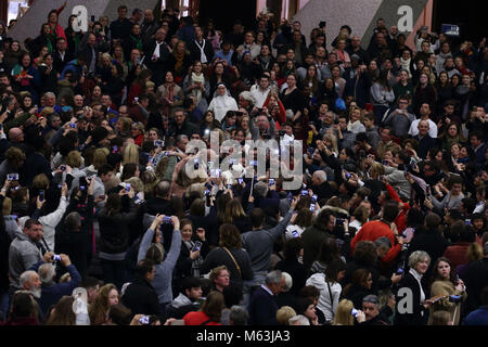 Vatikan, Vatikan. 28 Feb, 2018. Der Staat der Vatikanstadt (Heiliger Stuhl) Papst Franziskus während seiner Generalaudienz im Vatikan Credit: Evandro Inetti/ZUMA Draht/Alamy leben Nachrichten Stockfoto