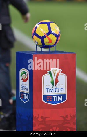 Turin, Italien. 28 Feb, 2018. Während Juventus vs Atalanta Coppa Italia, Halbfinale, bei der Allianz Stadion am 28. Februar, in Turin, Italien 2018. Credit: Antonio Polia/Alamy leben Nachrichten Stockfoto