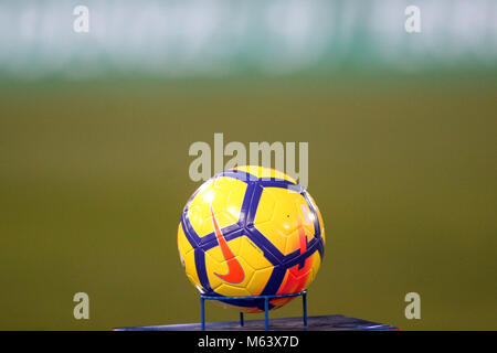 Stadio Olimpico, Rom, Italien. 28 Feb, 2018. Tim Cup 2018. Offizielle Ball Tim Cup 2018 Fußballspiel zwischen SS Lazio vs AC Mailand im Stadio Olimpico in Rom. Credit: Marco iacobucci/Alamy leben Nachrichten Stockfoto