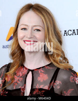 LOS ANGELES, Ca - 27. Februar: Schauspielerin Miranda Otto besucht die Los Angeles Premiere von Australiansinfilm "Dance Academy" an der Charlie Chaplin Theater in der Raleigh Studios am 27. Februar in Los Angeles, Kalifornien 2018. Foto von Barry King/Alamy leben Nachrichten Stockfoto