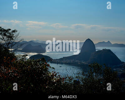 Blick von Christus, dem Erlöser, der Zuckerhut, Rio De Janeiro Stockfoto